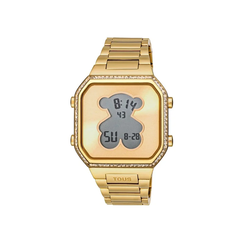 Tous D-Bear dorado con circonitas